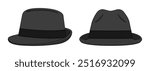 Fedora hat vector template illustration