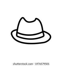 Fedora icon line style vector