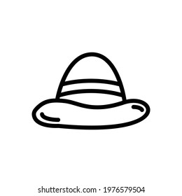 Fedora icon line style vector