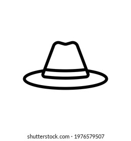 Fedora icon line style vector