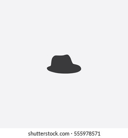 Fedora icon silhouette vector illustration