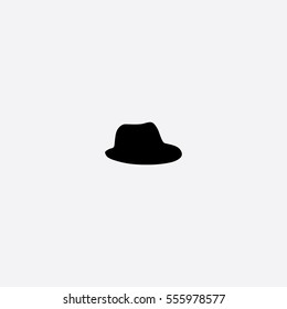 Fedora icon silhouette vector illustration