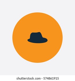 Fedora icon silhouette vector illustration

