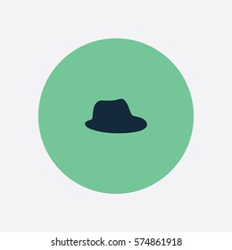 Fedora icon silhouette vector illustration

