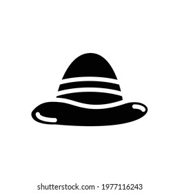 Fedora icon solid style vector