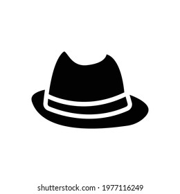 Fedora icon solid style vector