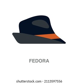  fedora illustration on transparent background