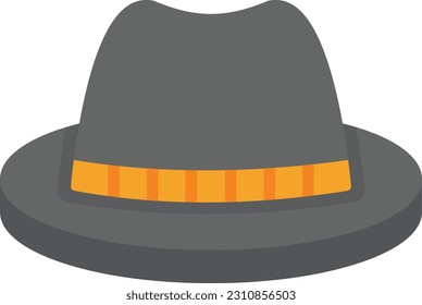 Fedora Vector Icon Flat Style