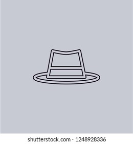 Fedora vector icon. Modern, simple, isolated, flat best quality icon for web site designs or mobile apps. Vector illustration.
