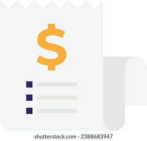 Fee Agreement Contract Icon Vector Flat Illusstration