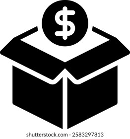 fee glyph icon illustration vector