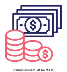 Ilustração do vetor de cor do ícone da taxa