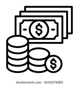 Ilustração do vetor da linha do ícone da taxa