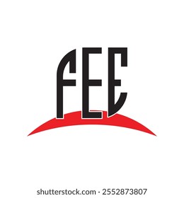 Projeto de logotipo de letra FEE com fundo branco no ilustrador, fonte do alfabeto moderno do logotipo do vetor