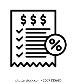 Fee Line Vector Illustration On White Background.