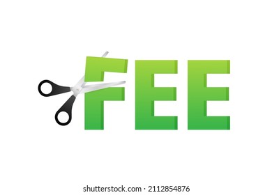 Fee scissors icon isolated on white background. Vector icon.