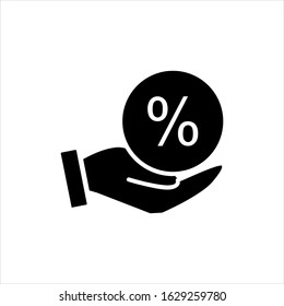 Fee tax and Loan icon vector illustration logo template for many purpose. Isolated on white background