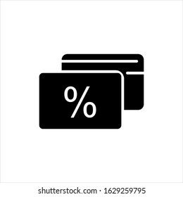 Fee tax and Loan icon vector illustration logo template for many purpose. Isolated on white background