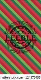Feeble christmas style emblem.