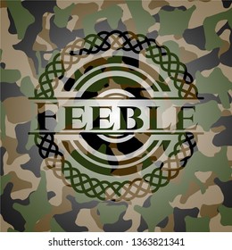 Feeble on camouflaged texture
