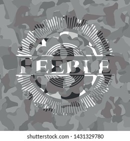 Feeble on grey camo pattern