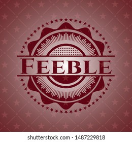 Feeble Red Emblem Vintage Vector Illustration Stock Vector (Royalty ...