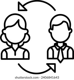 Feed back Outline vector illustration icon