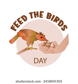 Feed The Birds Sign and Badge Vector