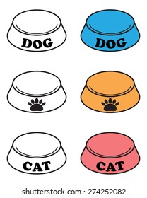 The feed bowl for dogs and cats.