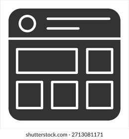 Ilustración vectorial de icono de glifo de alimentación