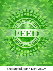 Feed green mosaic emblem