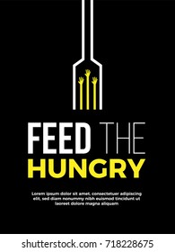 Feed the Hungry Poster Template. Charity Donation.