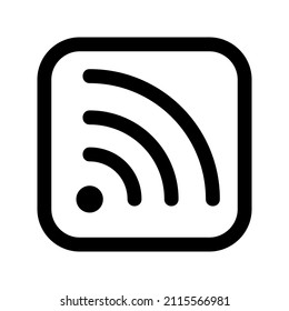Feed icon isolated on white background