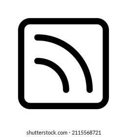 Feed icon isolated on white background