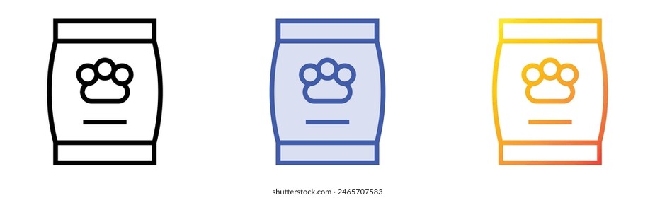 icono de fuente. Diseño de estilo de relleno lineal, azul y degradado aislado sobre fondo blanco