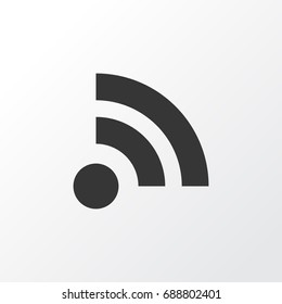 Feed Icon Symbol. Premium Quality Isolated Wifi Element In Trendy Style.