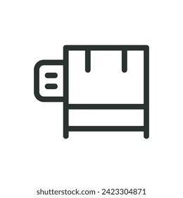 Mischfuttermischer einzeln Symbol, Mischmaschine für Futtermittel-Linie Vektorsymbol mit bearbeitbarem Hub