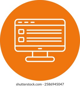 Feed Outline Circle Style Icon Design