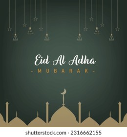 feed template design for your social media with the theme of Eid al-Adha celebration