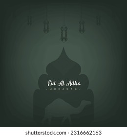 feed template design for your social media with the theme of Eid al-Adha celebration