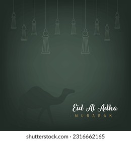 feed template design for your social media with the theme of Eid al-Adha celebration