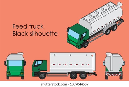 Feed Truck Black silhouette