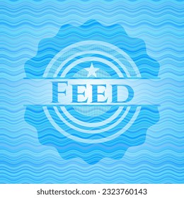 Feed water wave emblem. Vector Illustration. Detailed. 