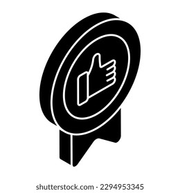 Feedback badge icon, editable vector