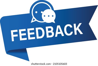 Feedback banner, icon, vector image