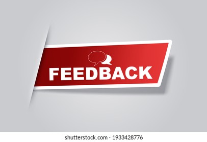 feedback banner template. feedback ribbon label sign
