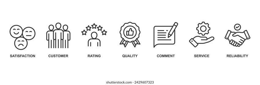 Feedback banner web icon vector illustration concept with icon