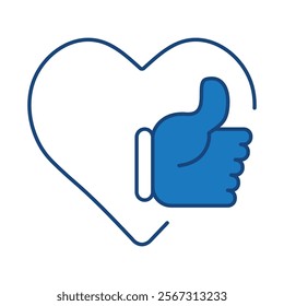 Feedback Blue Icon. Digital Marketing Icon Editable Stroke Vector Illustration