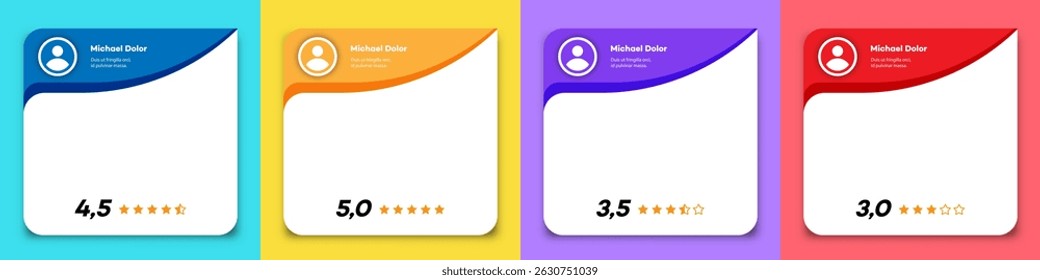 Caja de Comentarios colección de Vector estilo colorido