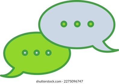 Feedback business people icon with green outline style. feedback, symbol, business, like, online, communication, rating. Vector Illustration